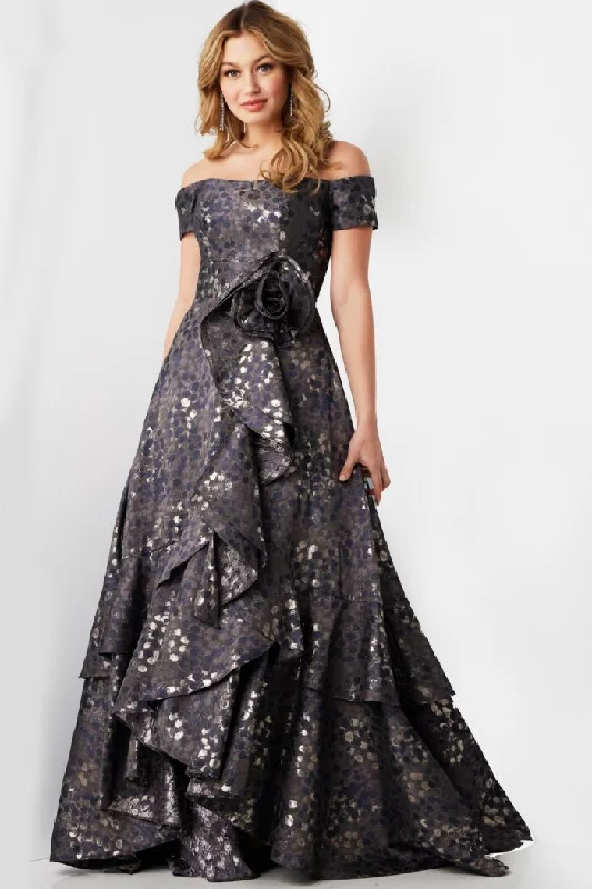 Jovani 26256 High Low Formal Printed Layered Evening Dress