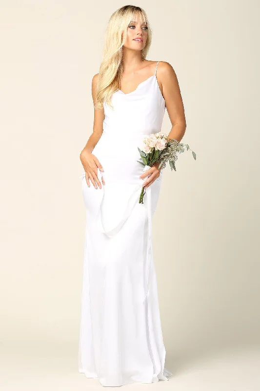 Structured Evening Gown White 2XL Long Spaghetti Strap Formal Bridesmaids Dress Sale Structured Evening Gown White 2XL Long Spaghetti Strap Formal Bridesmaids Dress Sale