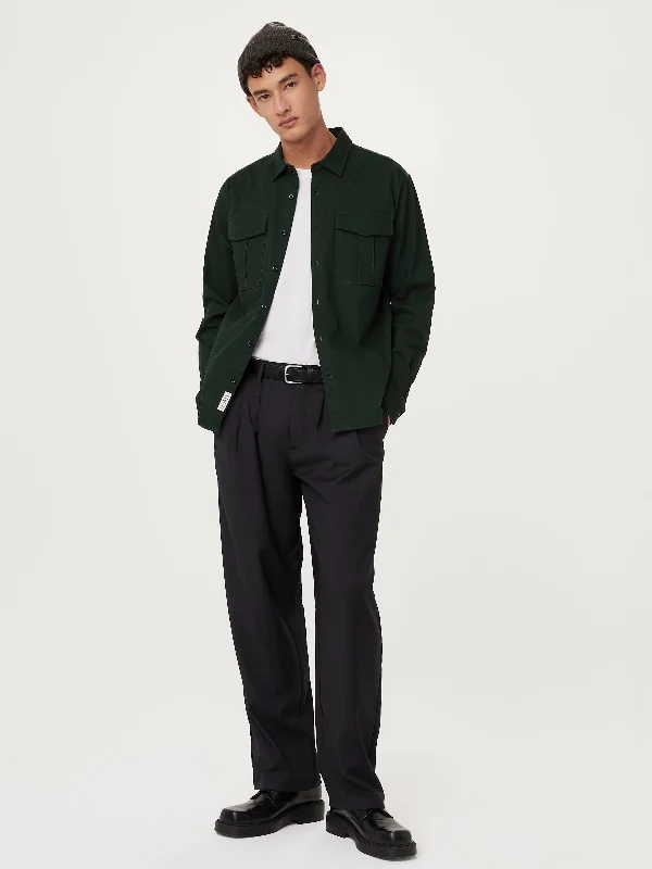 The Utility Shirt  in Forest Green