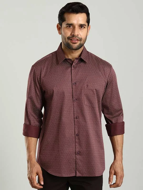 Men Printed Full Sleeve Cotton Stretch Shirt