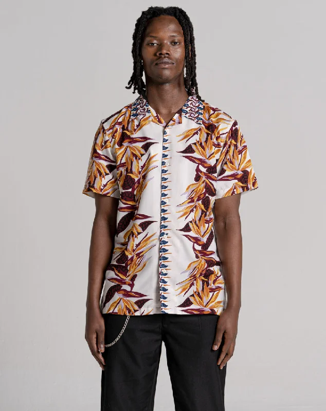 TONGA UNISEX PRINTED SHIRT - ECRU