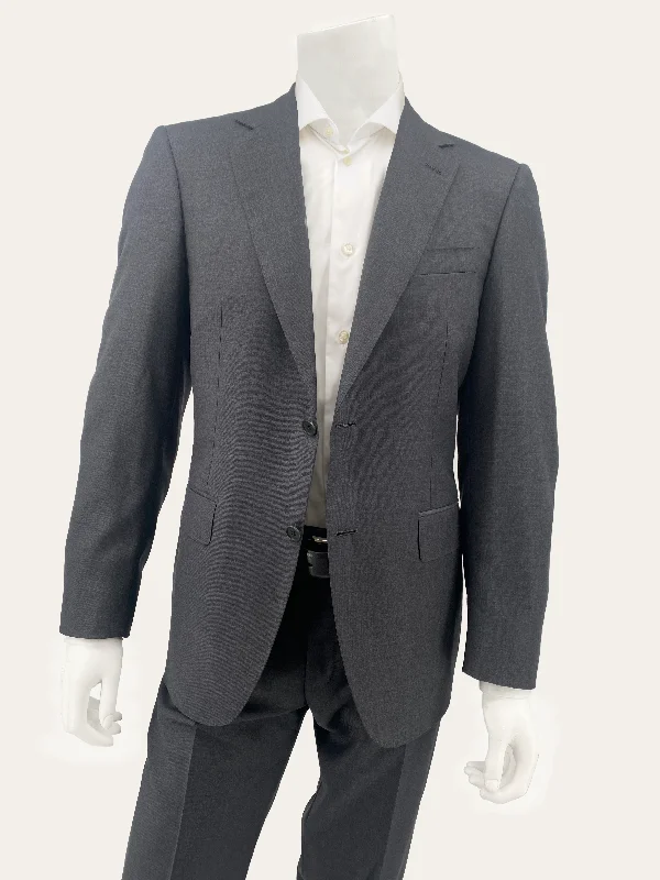 Basic Charcoal Wool Suit