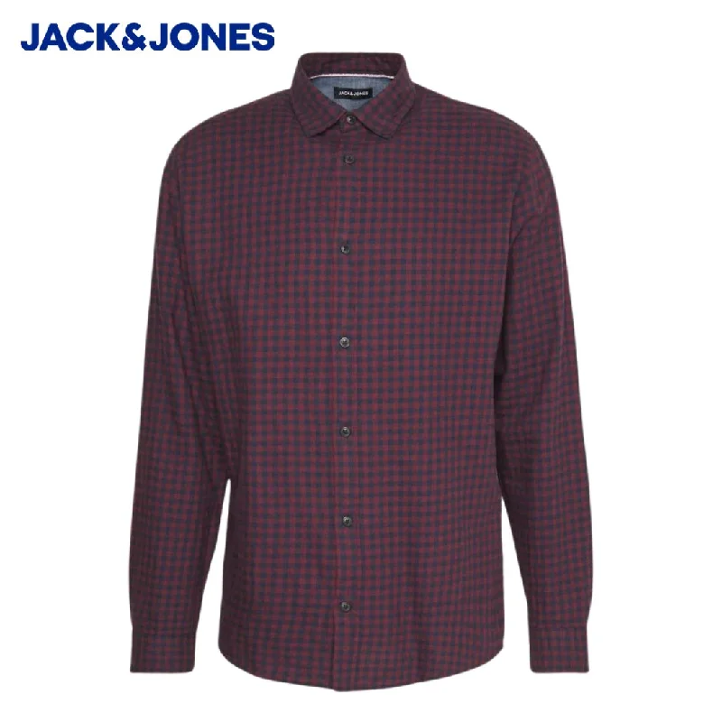 Jack & Jones Gingham Twill Navy Shirt Navy