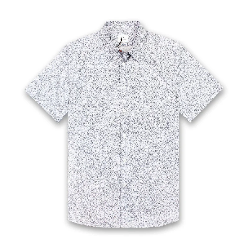 PS Paul Smith - Tailored Fit SS Patterned Shirt in White