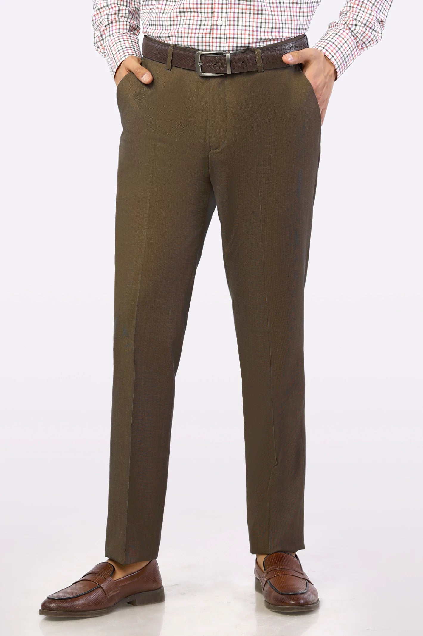 Brown Regular Fit Trouser